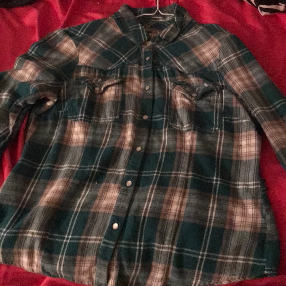 Blue and white flannel